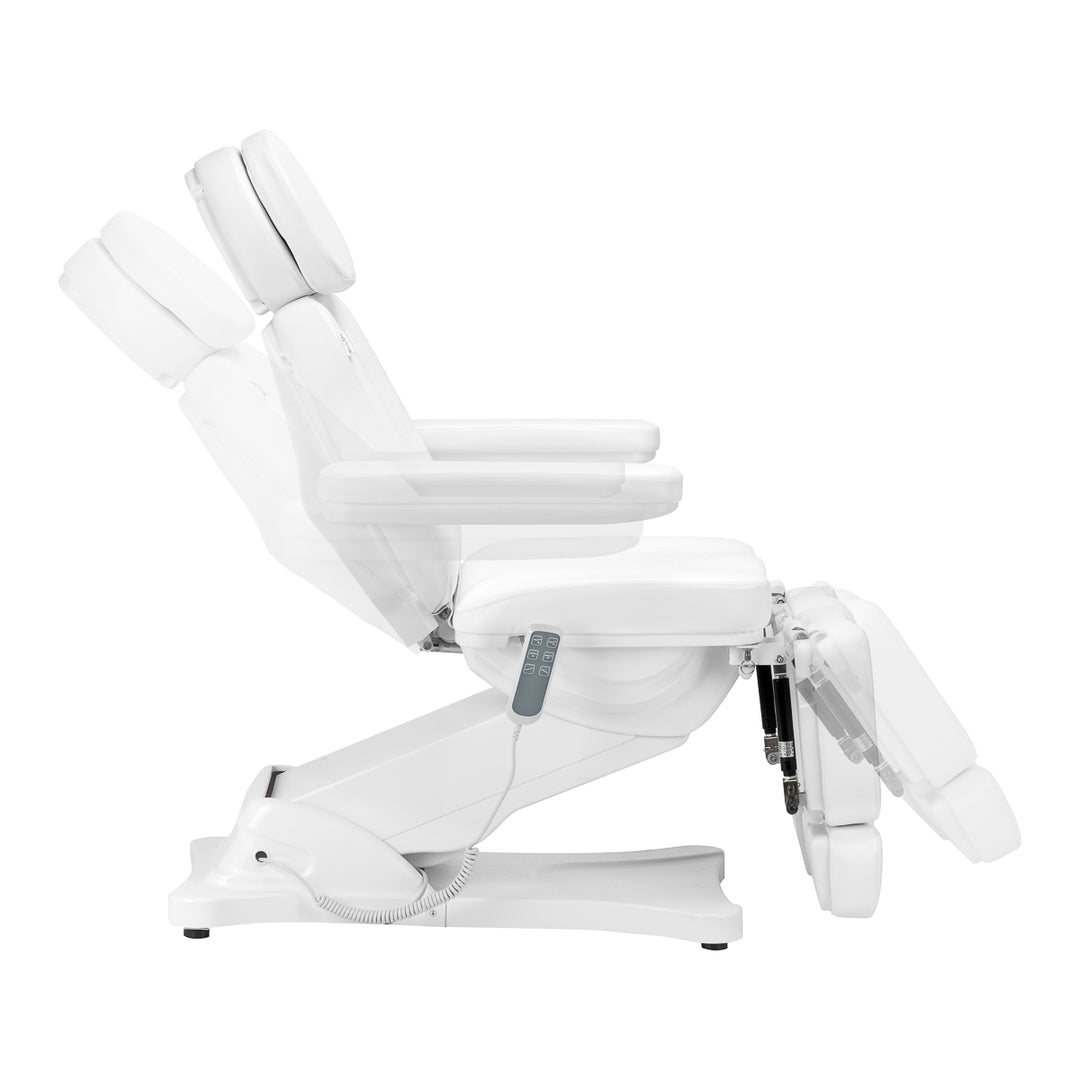 Poltrona Estetica Elettrica Sillon Classic 3 Motori Inclinabile Bianca - immagine 5