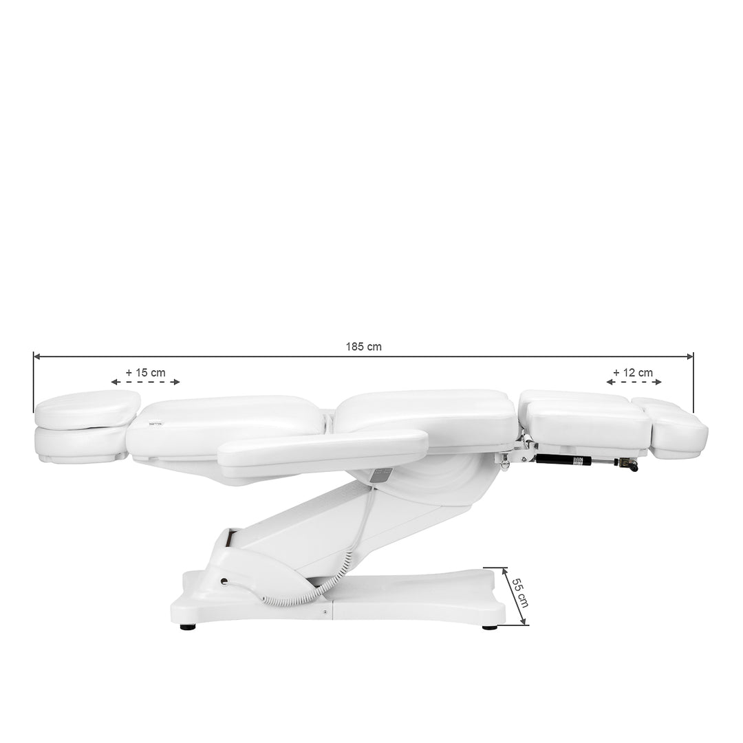 Poltrona Estetica Elettrica Sillon Classic 3 Motori Inclinabile Bianca - immagine 20