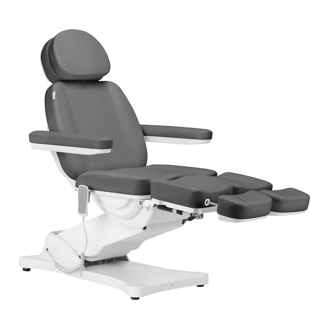 Poltrona Estetica Elettrica Sillon Classic 3 Motori Inclinabile Grigia - immagine 3