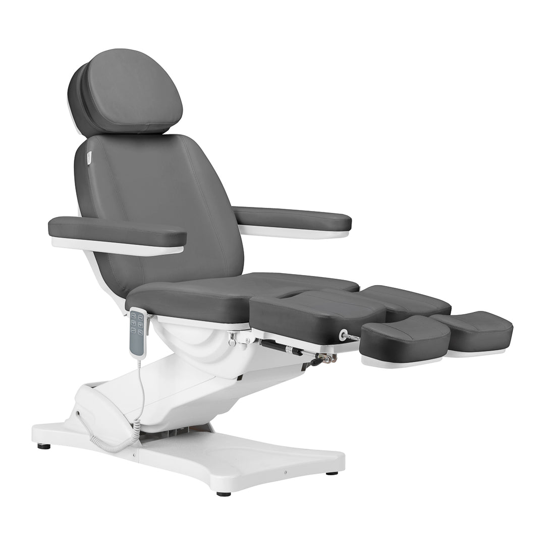 Poltrona Estetica Elettrica Sillon Classic 3 Motori Inclinabile Grigia - immagine 3