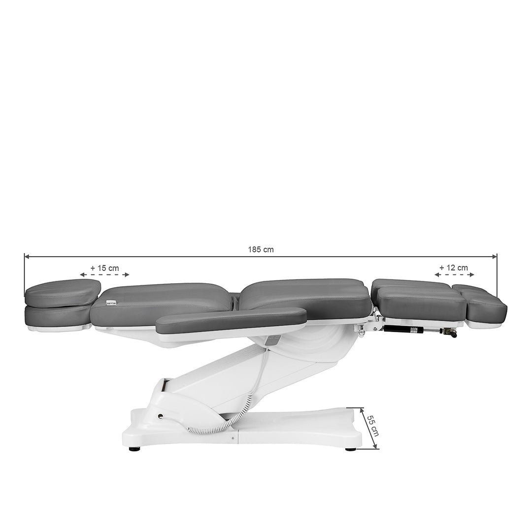 Poltrona Estetica Elettrica Sillon Classic 3 Motori Inclinabile Grigia - immagine 20