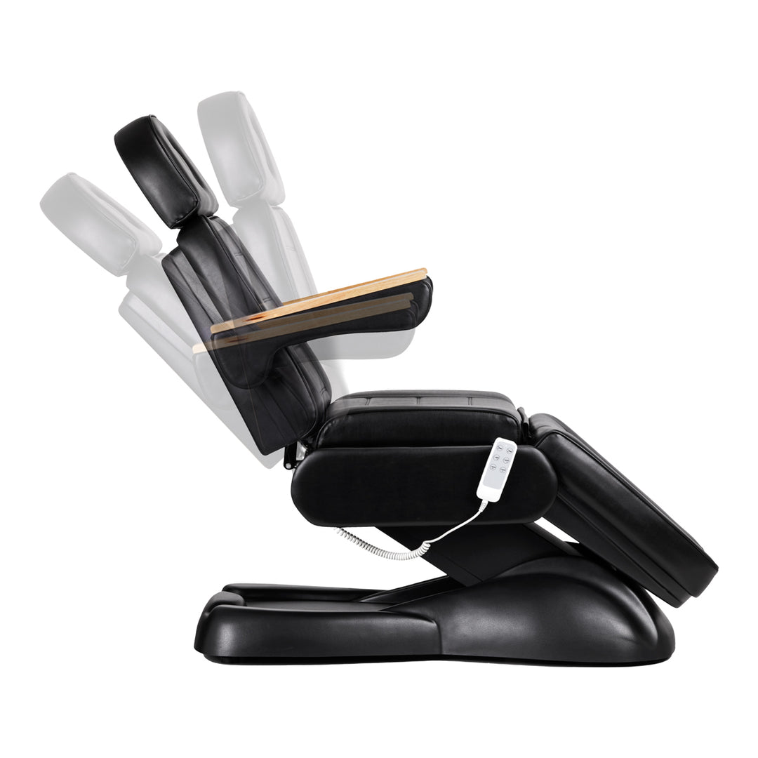 Poltrona Estetica Elettrica Sillon Lux 273B 3 Motori con Sgabello Nero - immagine 4