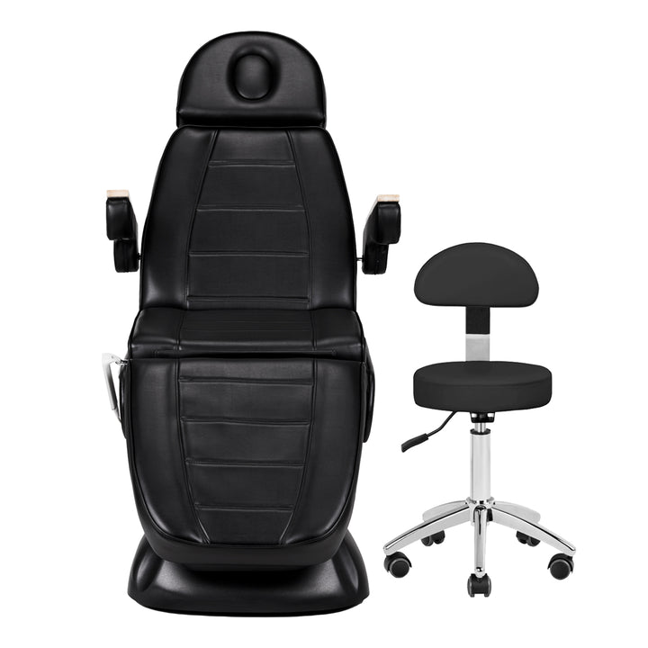 Poltrona Estetica Elettrica Sillon Lux 273B 3 Motori con Sgabello Nero - immagine 8