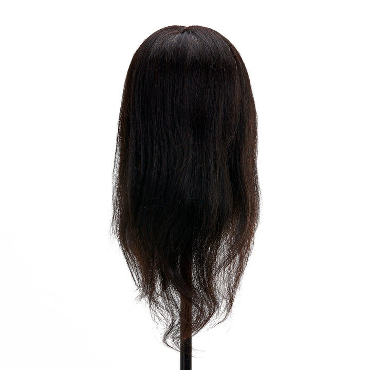 Testina Parrucchiere Gabbiano WZ1 Capelli Veri 30 cm Nero - immagine 4