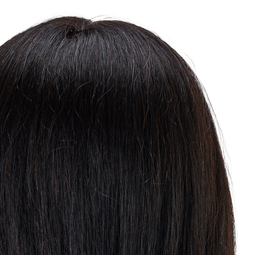Testina Parrucchiere Gabbiano WZ1 Capelli Veri 42 cm Nero - immagine 5
