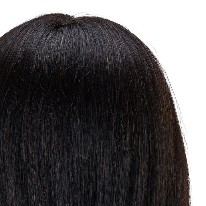 Testina Parrucchiere Gabbiano WZ1 Capelli Veri 42 cm Nero - immagine 5