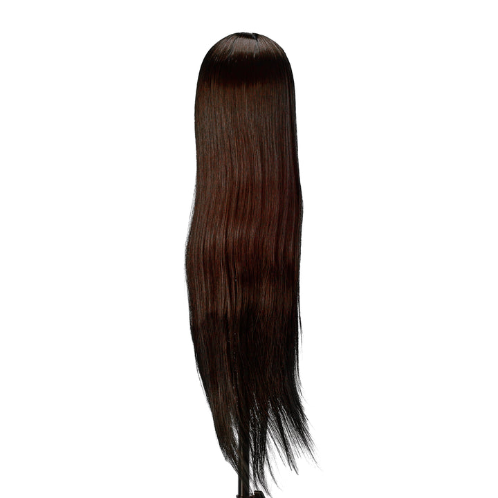 Testina Parrucchiere Gabbiano WZ2 Capelli Sintetici 55 cm Castano - immagine 4