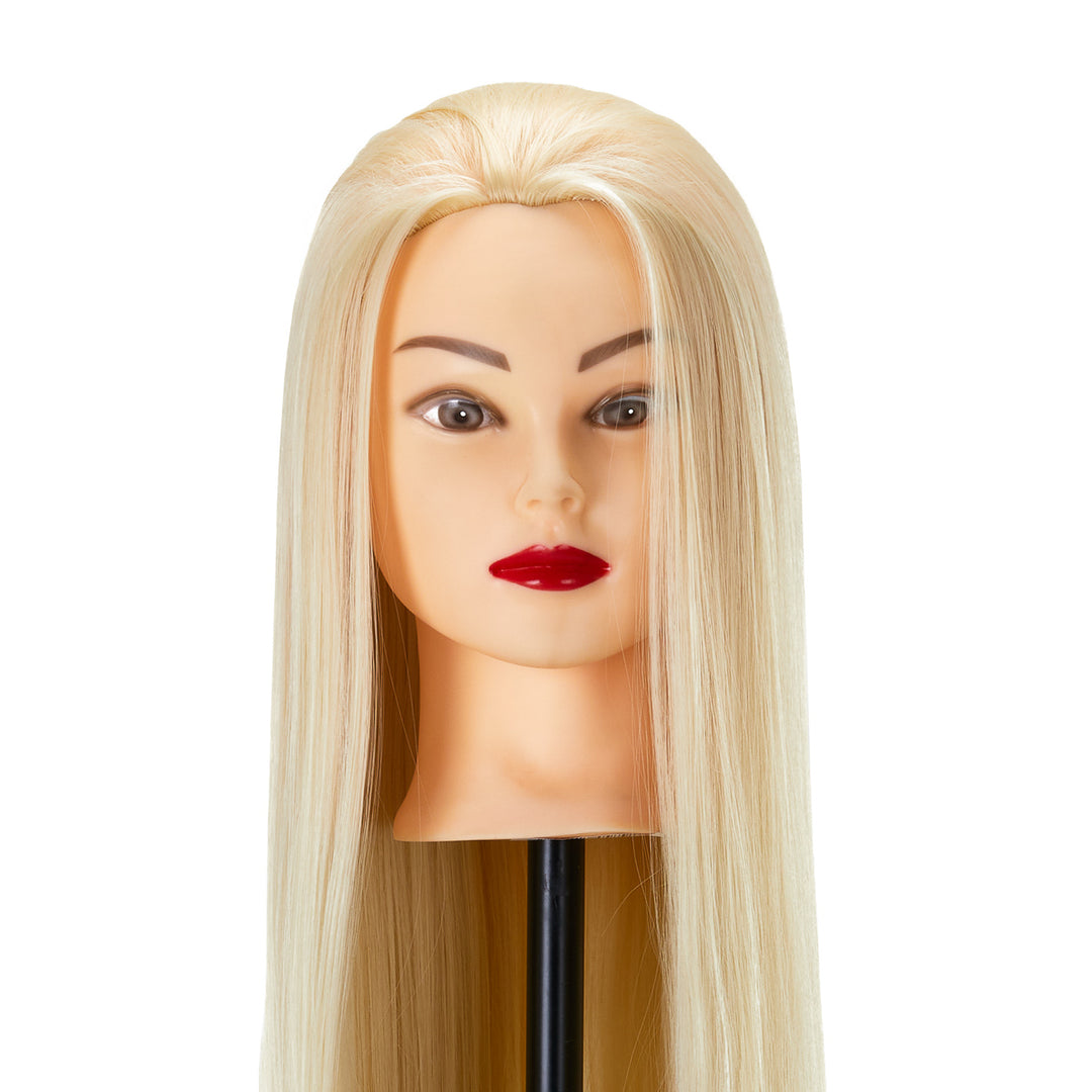 Testina Parrucchiere Gabbiano WZ2 Capelli Sintetici 55 cm Biondo