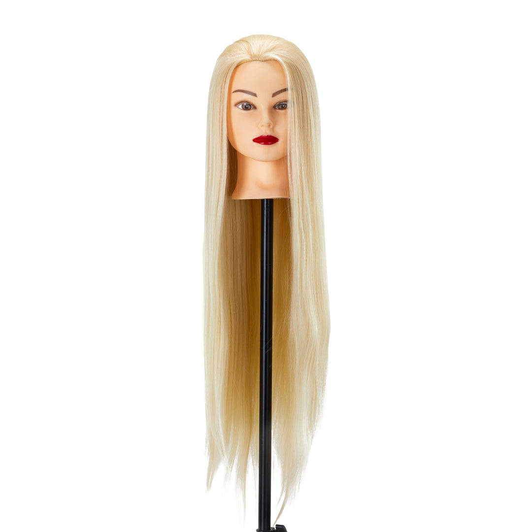 Testina Parrucchiere Gabbiano WZ2 Capelli Sintetici 55 cm Biondo - immagine 2