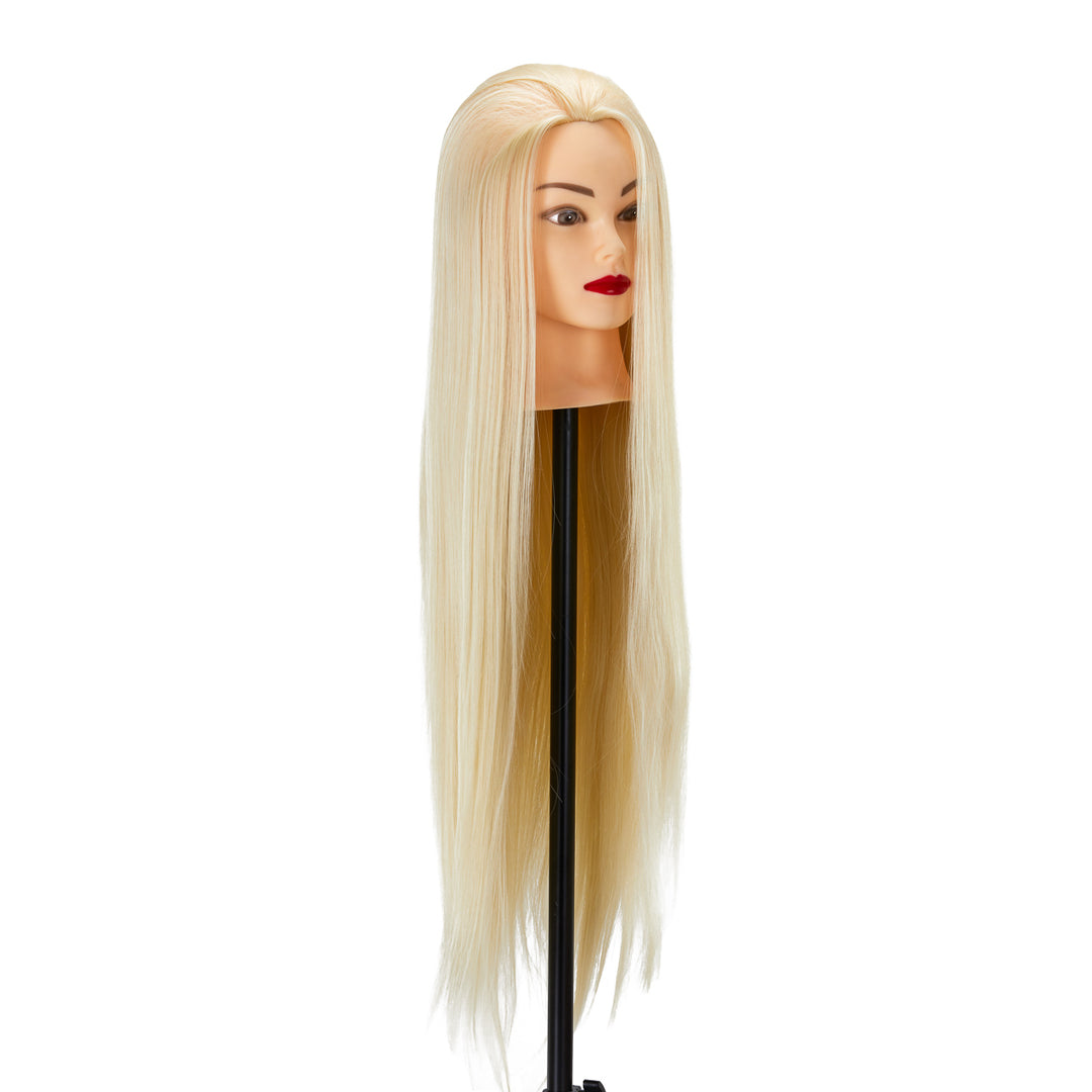 Testina Parrucchiere Gabbiano WZ2 Capelli Sintetici 55 cm Biondo - immagine 3