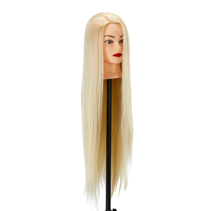 Testina Parrucchiere Gabbiano WZ2 Capelli Sintetici 55 cm Biondo - immagine 3