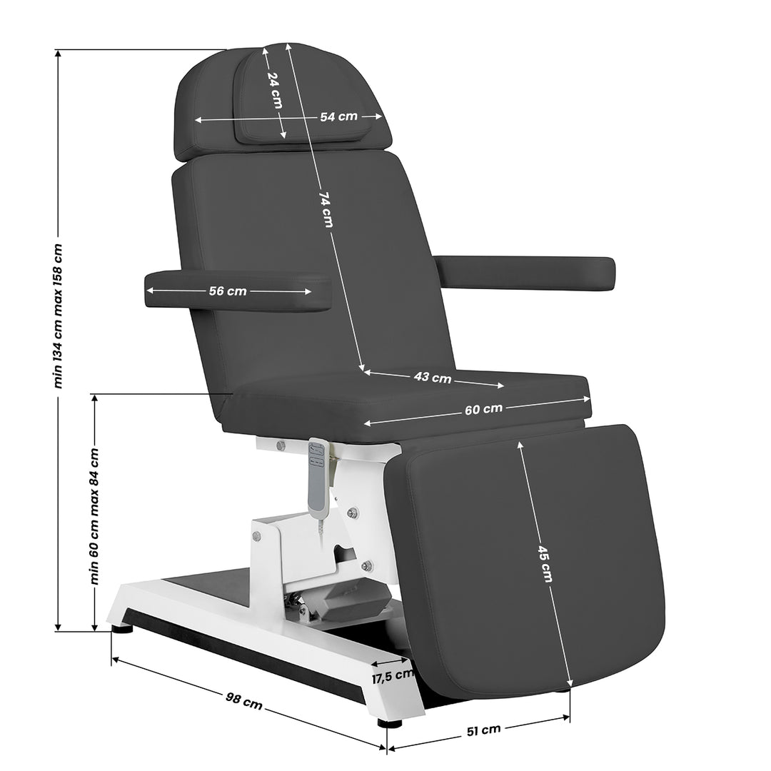 Poltrona estetista elettrica Expert W-12D 2 Grigio 16