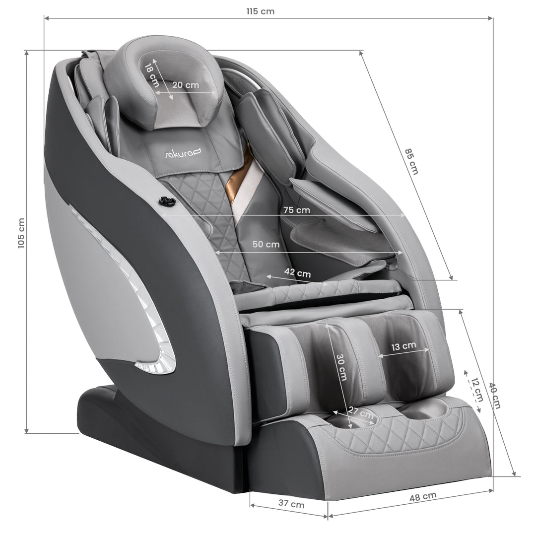 Poltrona Massaggiante Elettrica Sakura Classic 305 Grigio - immagine 17