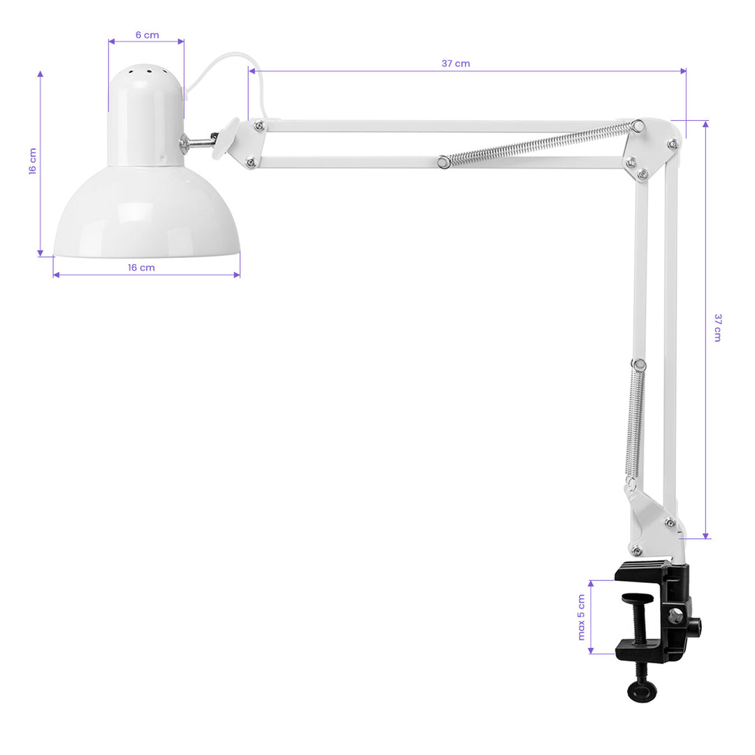 Lampada da Scrivania con Morsetto PiX 314 Bianco - immagine 9