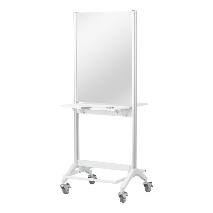 Postazione barbiere mobile Gabbiano bifacciale MI-03 Bianco