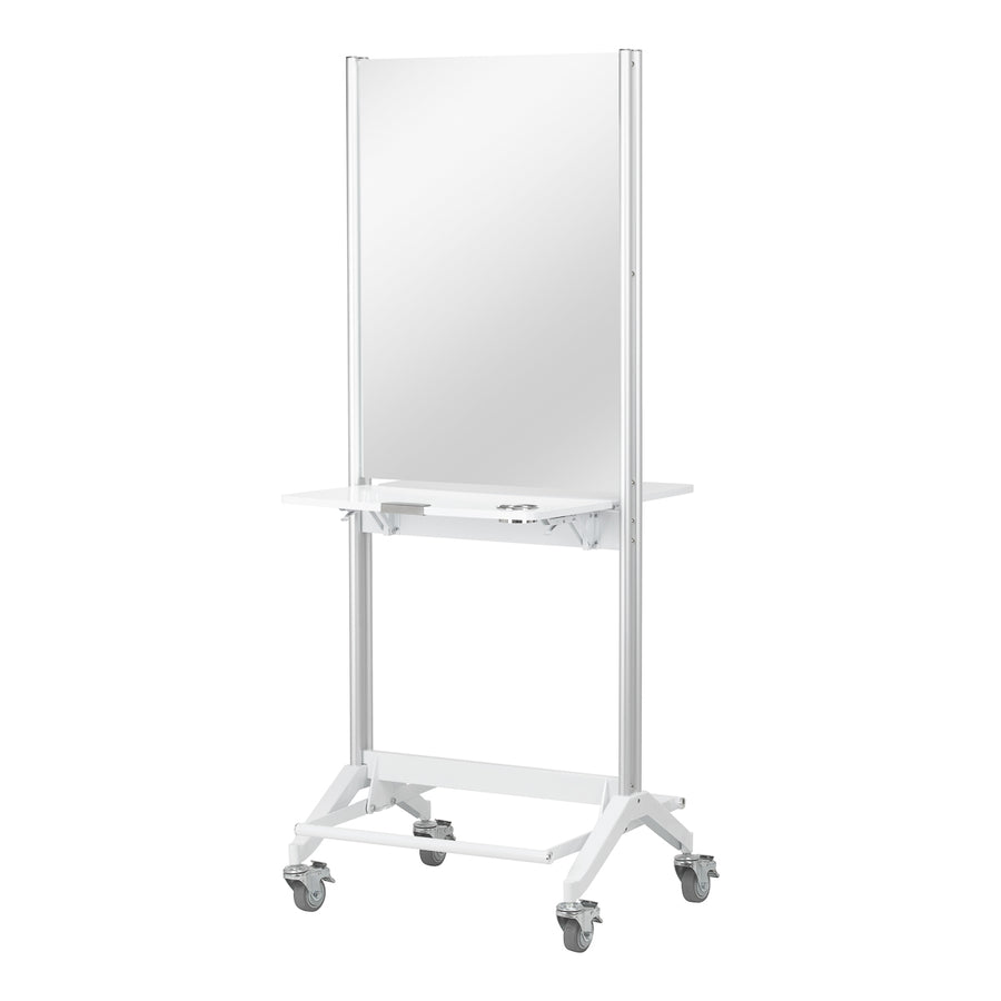 Postazione barbiere mobile Gabbiano bifacciale MI-03 Bianco