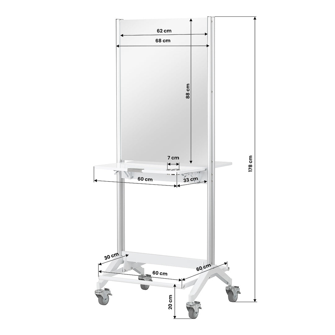 Postazione barbiere mobile Gabbiano bifacciale MI-03 Bianco - immagine 11