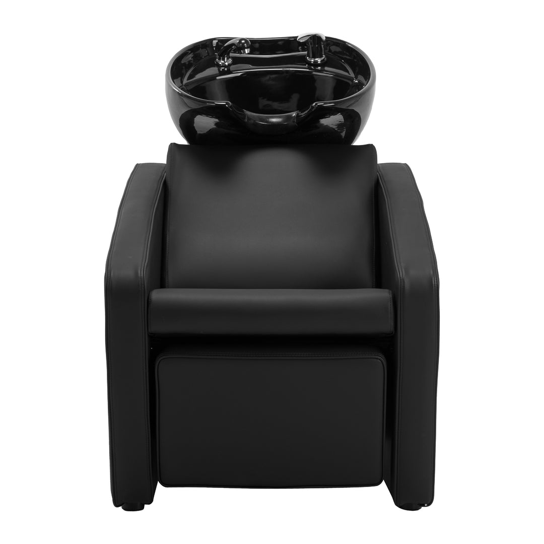 Lavatesta Parrucchiere Gabbiano Emma con Poggiagambe Elettrico Nero - immagine 2