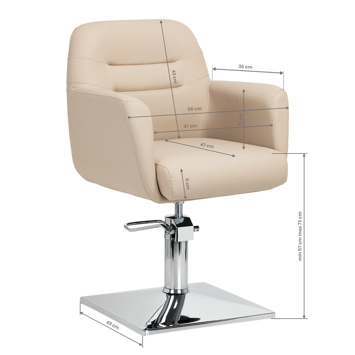 Poltrona da Parrucchiere Gabbiano Monaco Beige 8
