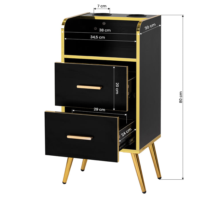 Carrello Parrucchiere Gabbiano Trix Nero - immagine 7