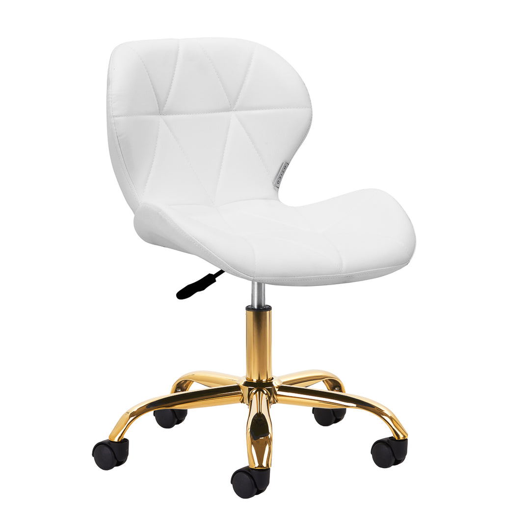 Sedia da Salone Regolabile con ruote 4Rico QS-06 Oro-Bianco