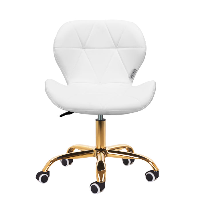 Sedia da Salone Regolabile con ruote 4Rico QS-06 Oro-Bianco - immagine 2
