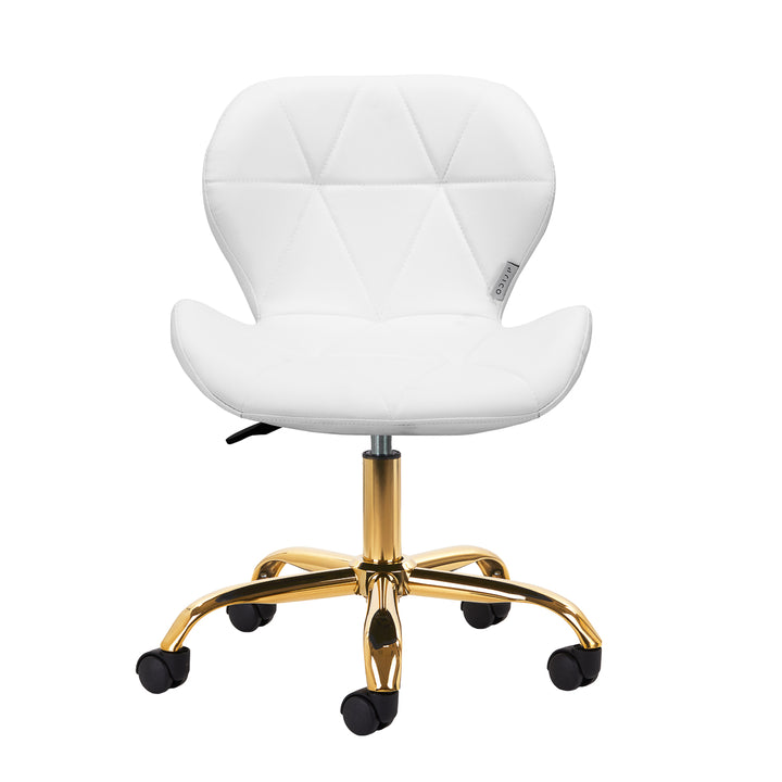 Sedia da salone con ruote regolabile 4Rico QS-06 Oro-Bianco