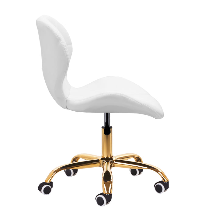 Sedia da Salone Regolabile con ruote 4Rico QS-06 Oro-Bianco - immagine 3