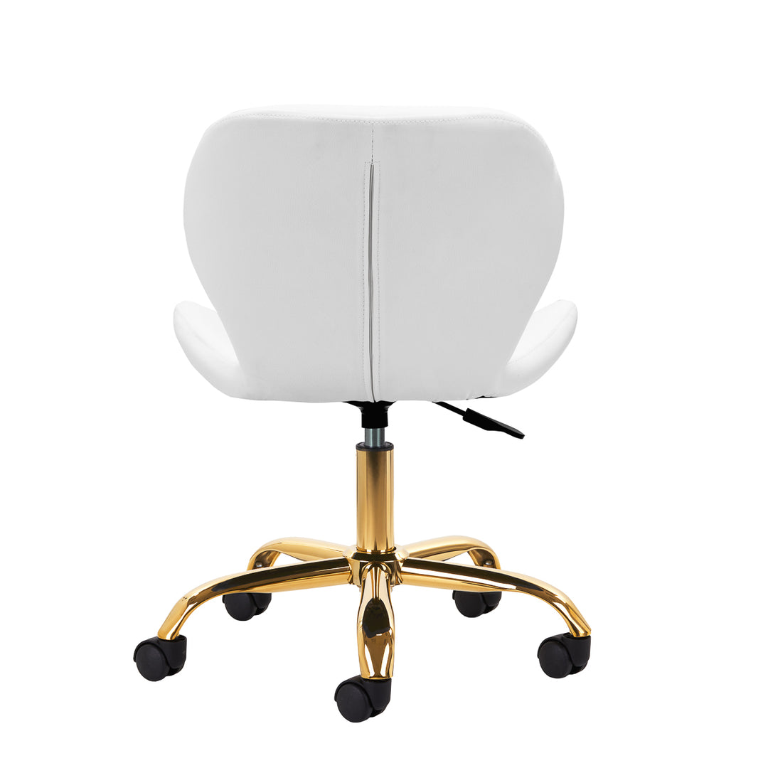 Sedia da salone con ruote regolabile 4Rico QS-06 Oro-Bianco