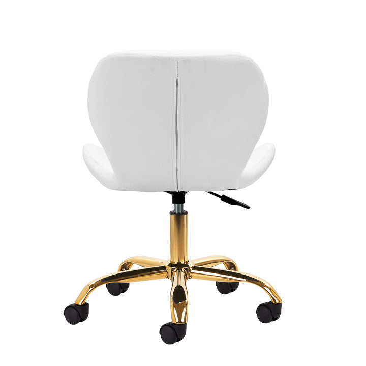 Sedia da salone con ruote regolabile 4Rico QS-06 Oro-Bianco