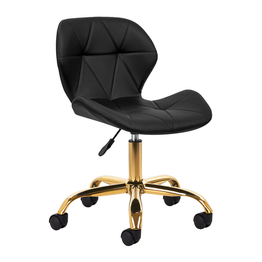 Sedia da Salone Regolabile con ruote 4Rico QS-06 Oro-Nero