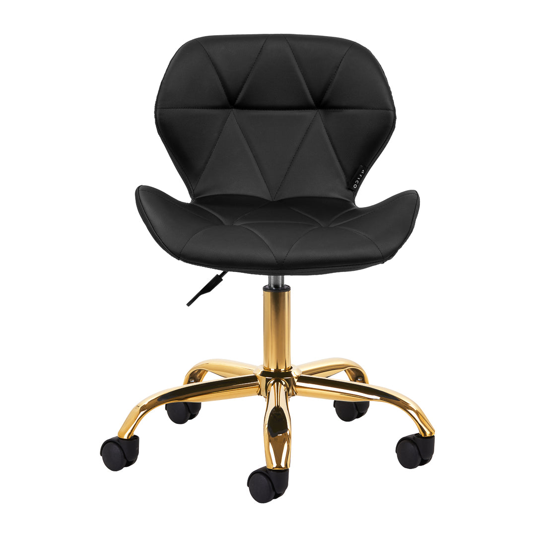 Sedia da Salone Regolabile con ruote 4Rico QS-06 Oro-Nero - immagine 2