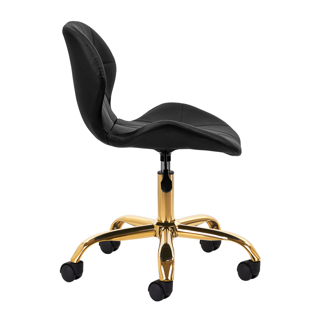 Sedia da Salone Regolabile con ruote 4Rico QS-06 Oro-Nero - immagine 3