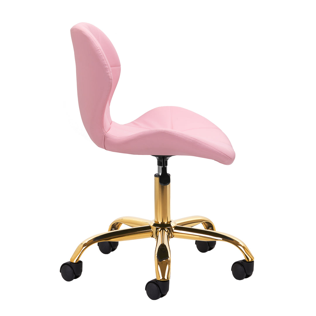 Sedia da Salone Regolabile con ruote 4Rico QS-06 Oro-Rosa - immagine 3