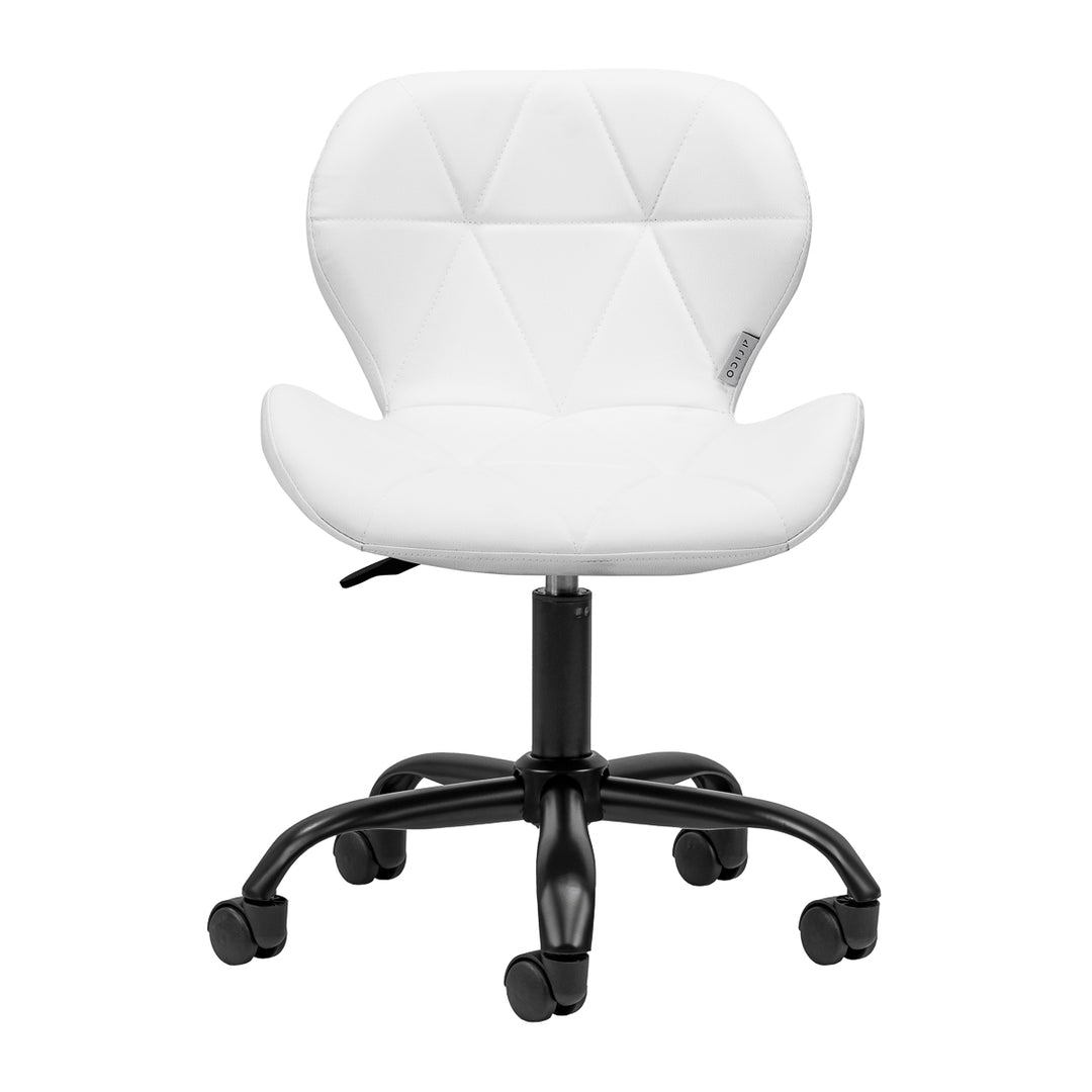Sedia da Salone Regolabile con ruote 4Rico QS-06 Nero-Bianco - immagine 2