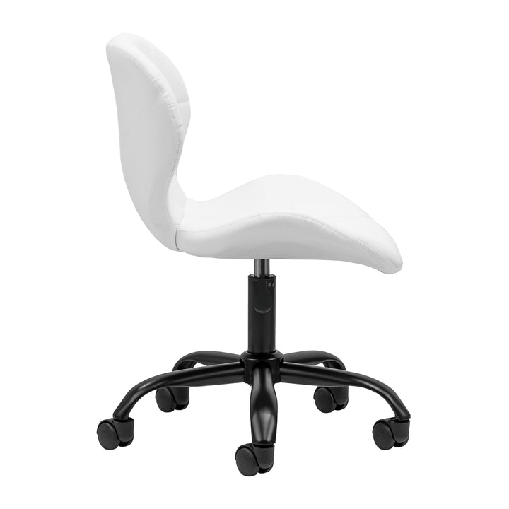 Sedia da Salone Regolabile con ruote 4Rico QS-06 Nero-Bianco - immagine 3