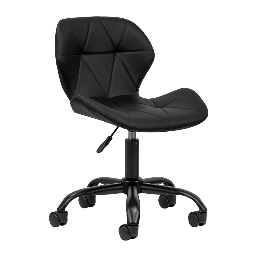 Sedia da Salone Regolabile con ruote 4Rico QS-06 Nero-Nero