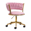 Sedia Girevole 4Rico QS-GW01G Velluto Rosa