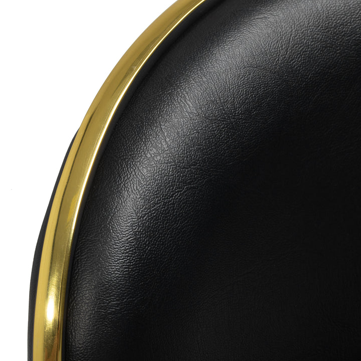 Sedia da salone con ruote regolabile Gabbiano Q-4599G Oro-Nero