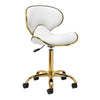 Sedia da salone con ruote regolabile Gabbiano Q-4599G Oro-Bianco