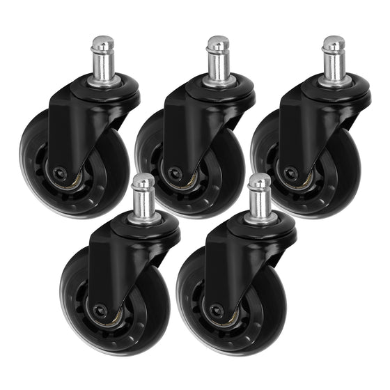 Set di Ruote Sgabello Roll Speed Nero 5 pezzi