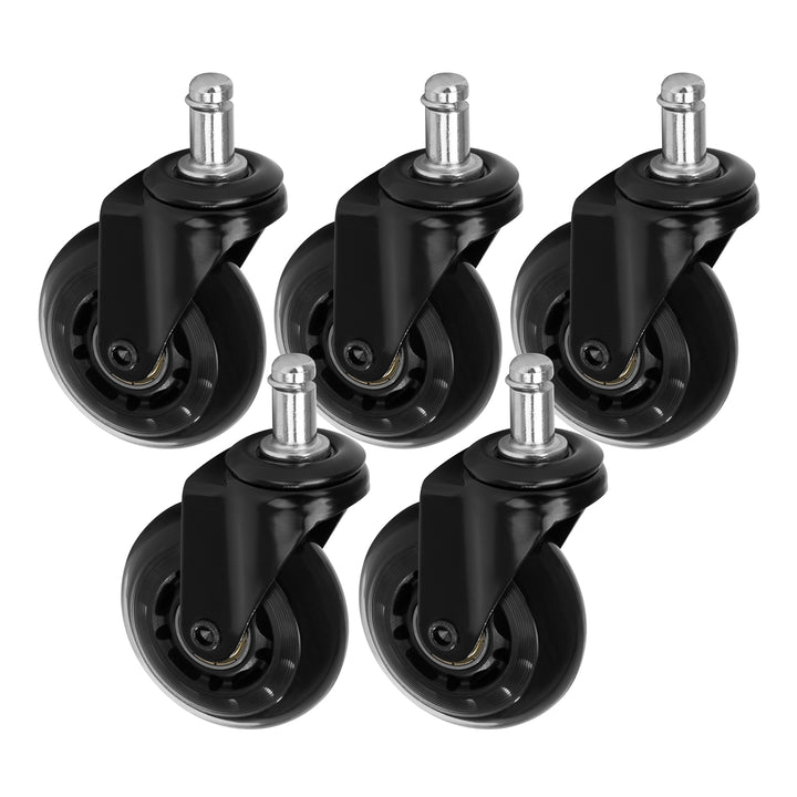 Set di Ruote Sgabello Roll Speed Nero 5 pezzi