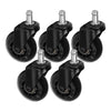 Set di Ruote Sgabello Roll Speed Nero 5 pezzi