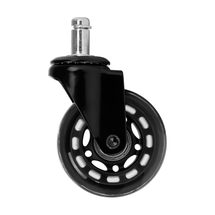 Set di Ruote Sgabello Roll Speed Nero 5 pezzi - immagine 3