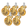 Set di Ruote Sgabello Roll Speed Oro 5 pezzi