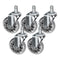 Set di Ruote Sgabello Roll Speed Argento 5 pezzi