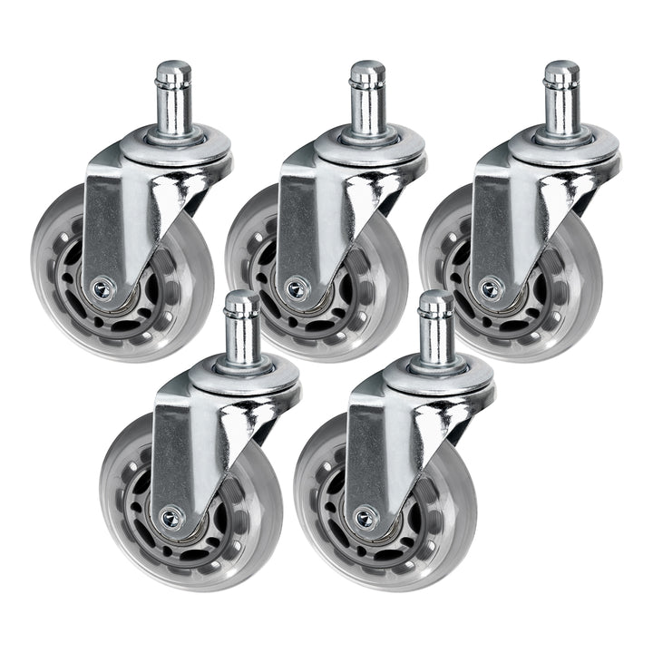 Set di Ruote Sgabello Roll Speed Argento 5 pezzi