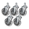 Set di Ruote Sgabello Roll Speed Argento 5 pezzi