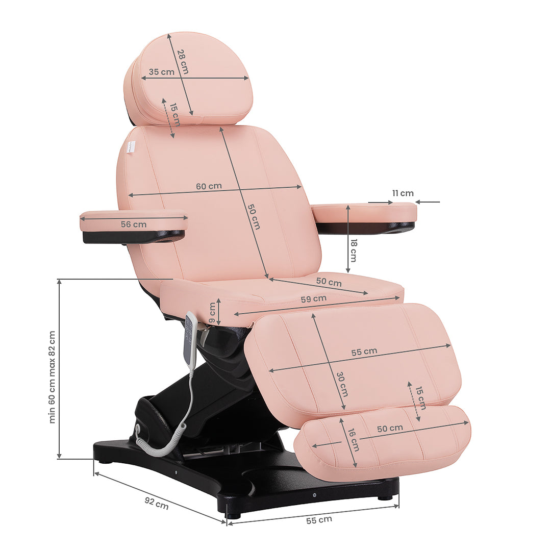 Poltrona Estetica Elettrica Sillon Classic 3 Motori Rosa - immagine 18