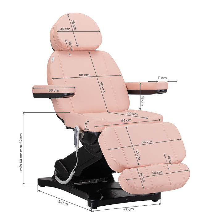 Poltrona Estetica Elettrica Sillon Classic 3 Motori Rosa - immagine 18
